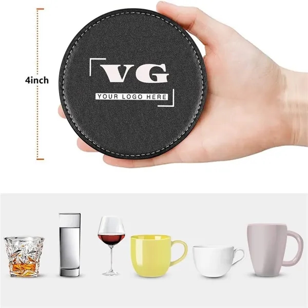 PU Coasters for Drinks - PU Coasters for Drinks - Image 1 of 2