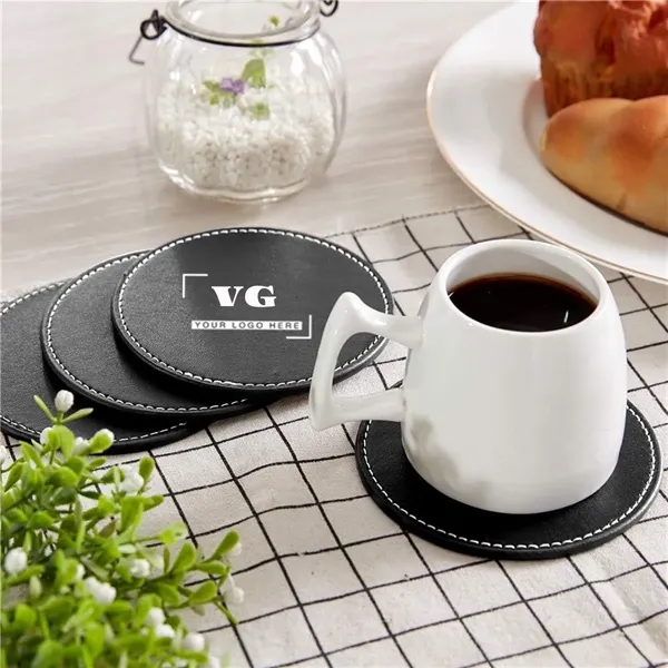 PU Coasters for Drinks - PU Coasters for Drinks - Image 2 of 2