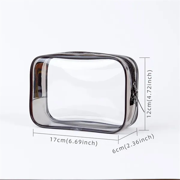 Zippered Clear Makeup Toiletry Bag - Zippered Clear Makeup Toiletry Bag - Image 1 of 3