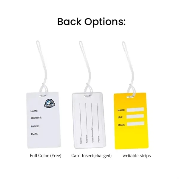 Full Color Plastic Luggage Tags With Strap - Full Color Plastic Luggage Tags With Strap - Image 9 of 10