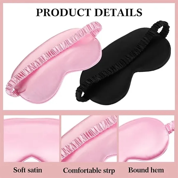 Custom Logo Travel Silk Sleep Eyeshade Eye Mask - Custom Logo Travel Silk Sleep Eyeshade Eye Mask - Image 1 of 2