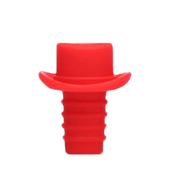 Hat Shape Silicone Wine Bottle Stopper - Hat Shape Silicone Wine Bottle Stopper - Image 1 of 6