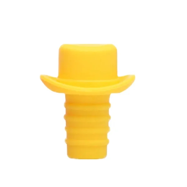 Hat Shape Silicone Wine Bottle Stopper - Hat Shape Silicone Wine Bottle Stopper - Image 2 of 6