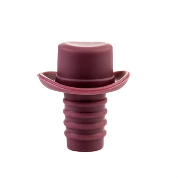 Hat Shape Silicone Wine Bottle Stopper - Hat Shape Silicone Wine Bottle Stopper - Image 4 of 6