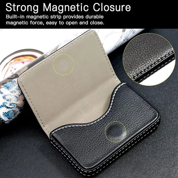 PU Leather Business Card Holder - PU Leather Business Card Holder - Image 2 of 3