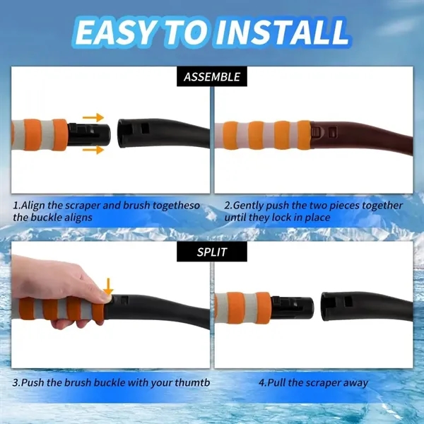2-in-1 Detachable Snow Brush & Ice Scraper - 2-in-1 Detachable Snow Brush & Ice Scraper - Image 4 of 4