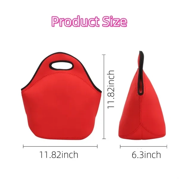 Reusable & Foldable Easy Carry Zippered Neoprene Lunch Bag - Reusable & Foldable Easy Carry Zippered Neoprene Lunch Bag - Image 1 of 2