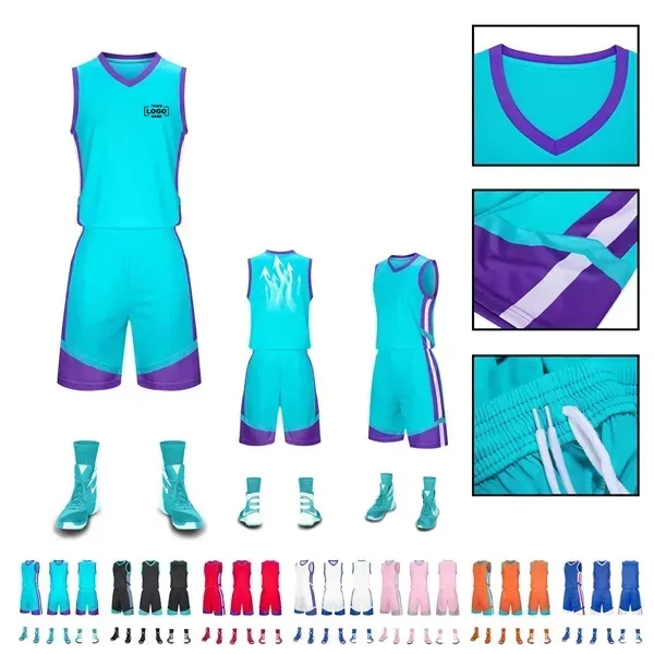 Custom Basketball Uniform with Pockets - Custom Basketball Uniform with Pockets - Image 0 of 8