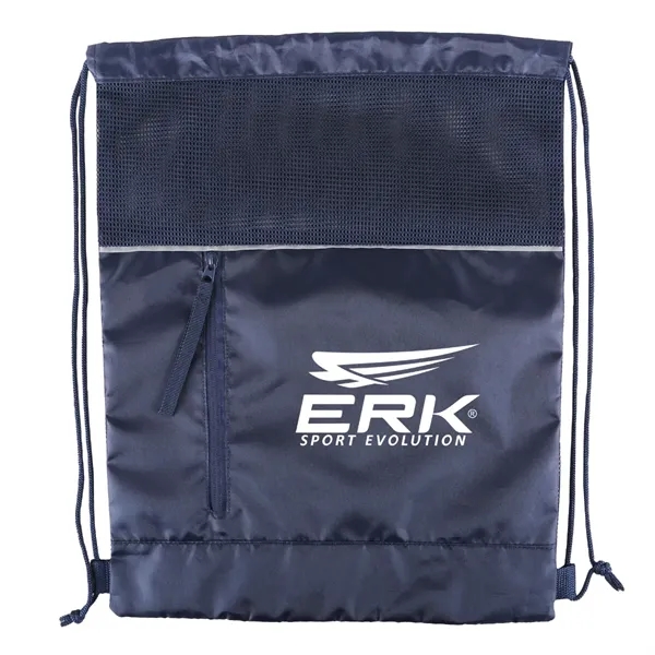 RPET Mesh Drawstring Backpack - RPET Mesh Drawstring Backpack - Image 2 of 3