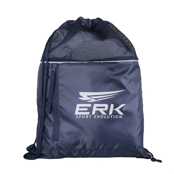 RPET Mesh Drawstring Backpack - RPET Mesh Drawstring Backpack - Image 1 of 3