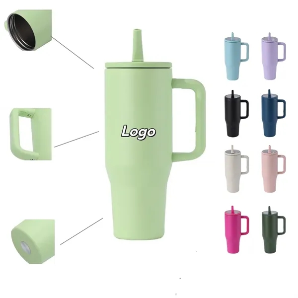 40 oz Water Bottle with Handle & Flip Straw - 40 oz Water Bottle with Handle & Flip Straw - Image 0 of 10