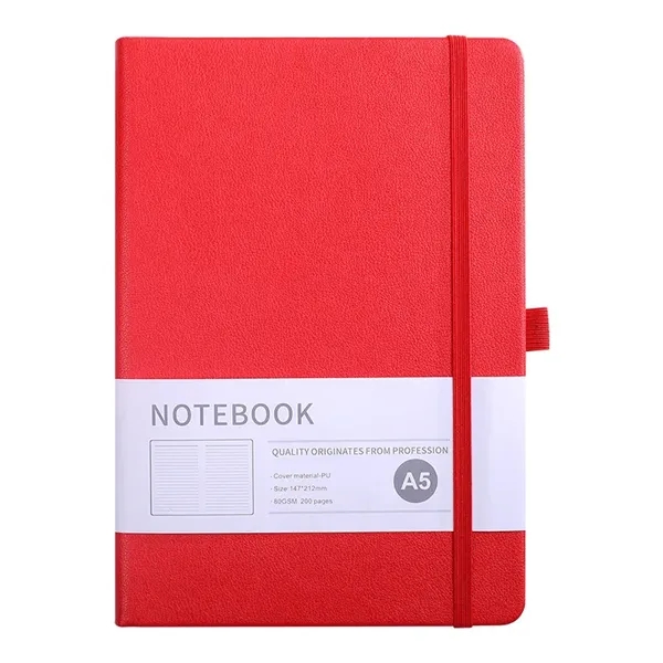 Classic A5 Notebook Journal with Ribbon Divider & Pen Holder - Classic A5 Notebook Journal with Ribbon Divider & Pen Holder - Image 2 of 3