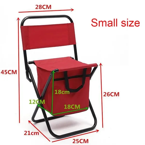 Portable Folding Fishing Chair with Cooler Bag - Portable Folding Fishing Chair with Cooler Bag - Image 7 of 8