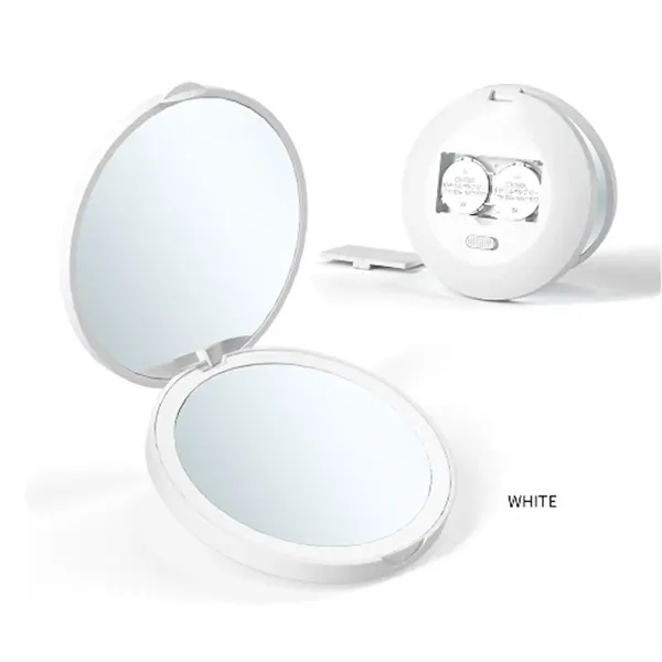 LED Lighted Travel Makeup Mirror 1x/10x or 1x/2x - LED Lighted Travel Makeup Mirror 1x/10x or 1x/2x - Image 3 of 3