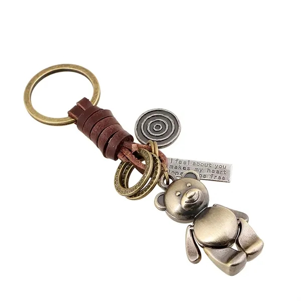 Happy Teddy Bear Keychain - Happy Teddy Bear Keychain - Image 1 of 4
