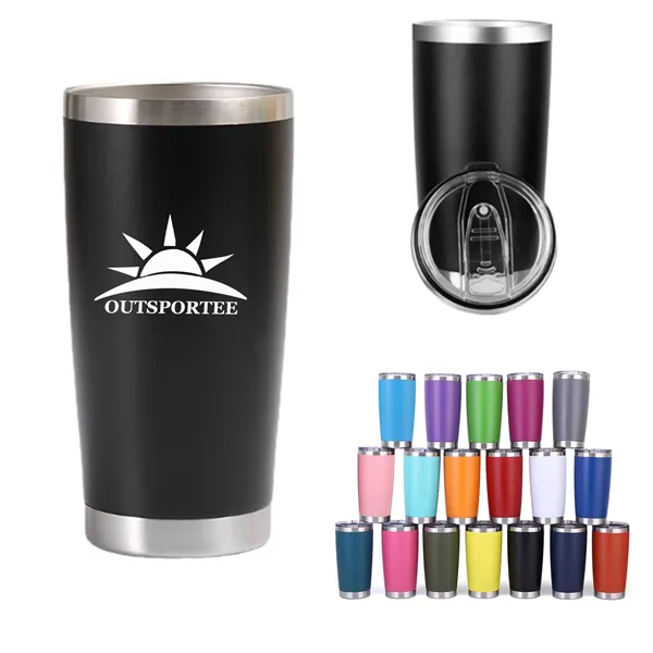 20 oz Stainless Steel Vacuum Insulated Tumbler with Lid - 20 oz Stainless Steel Vacuum Insulated Tumbler with Lid - Image 0 of 2