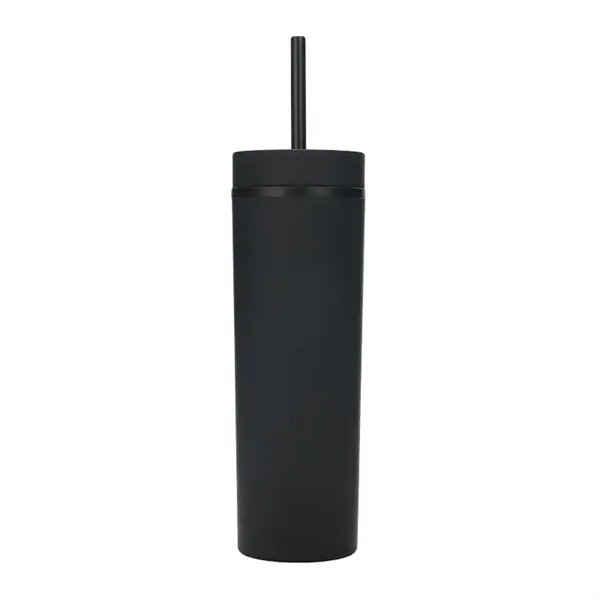 16oz Matte Plastic Tumbler With Straw - 16oz Matte Plastic Tumbler With Straw - Image 9 of 26