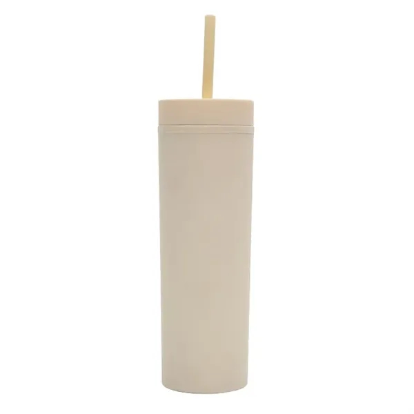 16oz Matte Plastic Tumbler With Straw - 16oz Matte Plastic Tumbler With Straw - Image 12 of 26