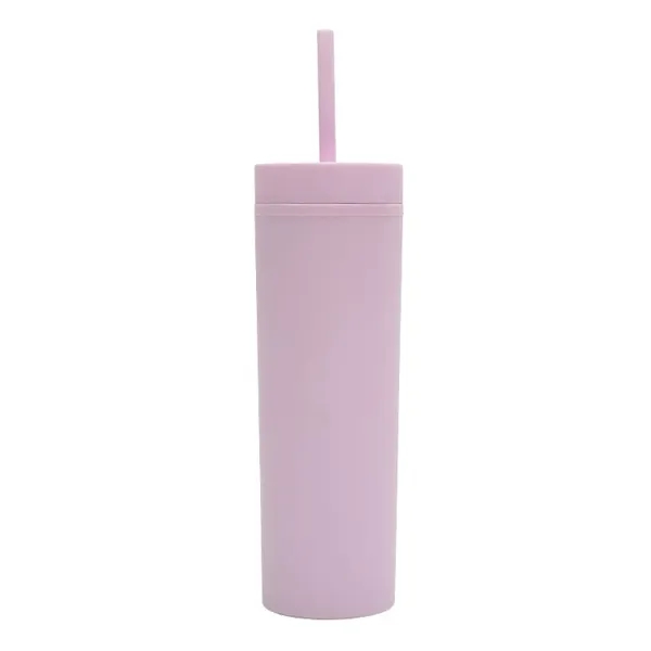 16oz Matte Plastic Tumbler With Straw - 16oz Matte Plastic Tumbler With Straw - Image 13 of 26