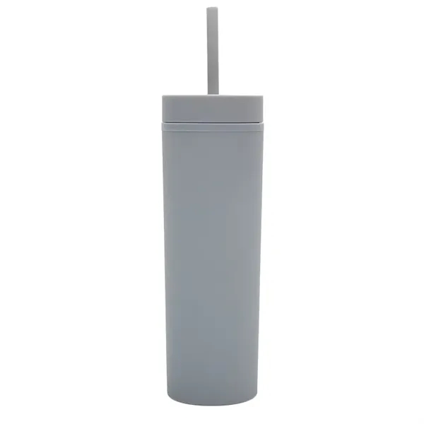 16oz Matte Plastic Tumbler With Straw - 16oz Matte Plastic Tumbler With Straw - Image 14 of 26