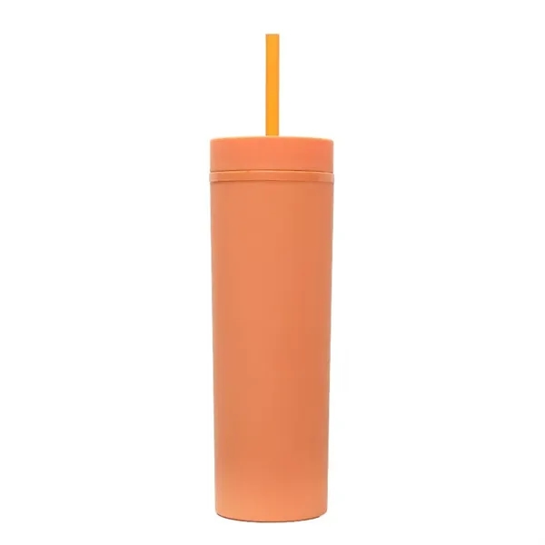 16oz Matte Plastic Tumbler With Straw - 16oz Matte Plastic Tumbler With Straw - Image 16 of 26