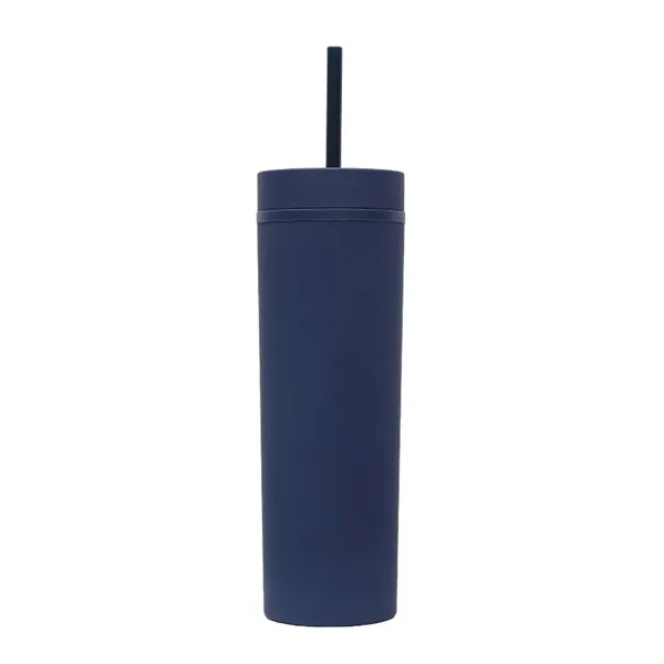 16oz Matte Plastic Tumbler With Straw - 16oz Matte Plastic Tumbler With Straw - Image 20 of 26
