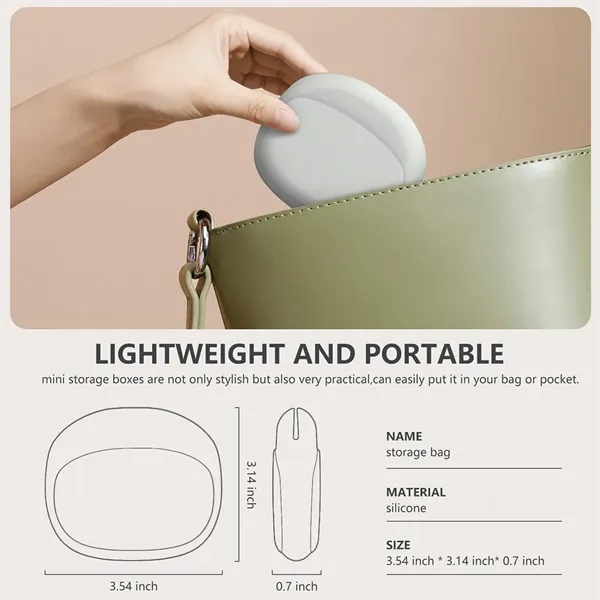 Washable Compact Silicone Earphone and Cable Storage Case - Washable Compact Silicone Earphone and Cable Storage Case - Image 1 of 11