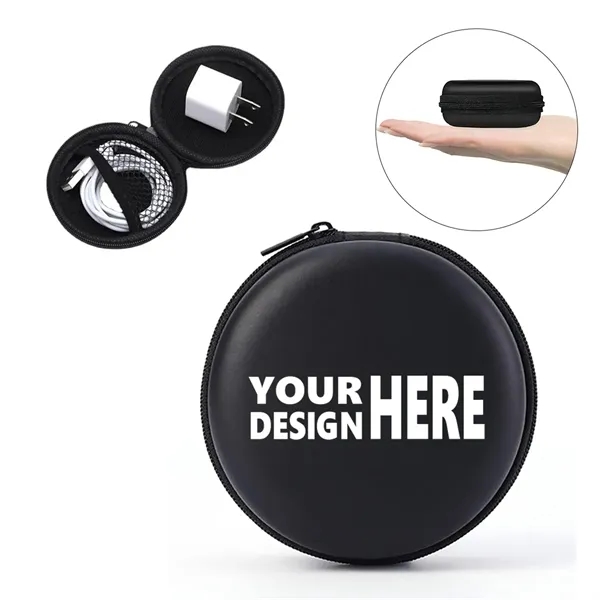 Mini Zipper EVA Round Earphone and Cable  Storage Case - Mini Zipper EVA Round Earphone and Cable  Storage Case - Image 0 of 4
