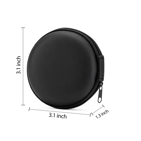 Mini Zipper EVA Round Earphone and Cable  Storage Case - Mini Zipper EVA Round Earphone and Cable  Storage Case - Image 1 of 4