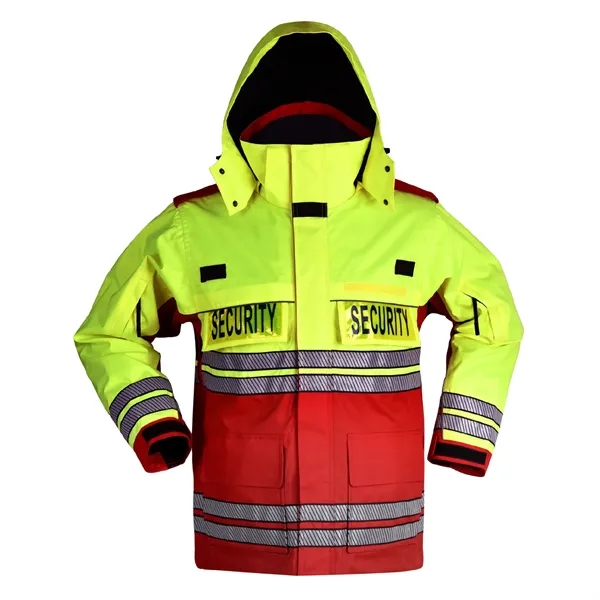 First Class High Vis Waterproof Parkas w/ Reflective Stripe - First Class High Vis Waterproof Parkas w/ Reflective Stripe - Image 2 of 4