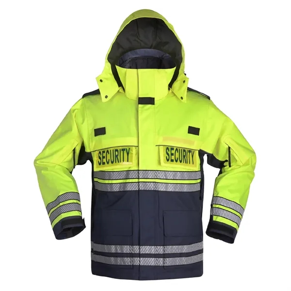 First Class High Vis Waterproof Parkas w/ Reflective Stripe - First Class High Vis Waterproof Parkas w/ Reflective Stripe - Image 4 of 4