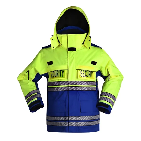 First Class High Vis Waterproof Parkas w/ Reflective Stripe - First Class High Vis Waterproof Parkas w/ Reflective Stripe - Image 3 of 4