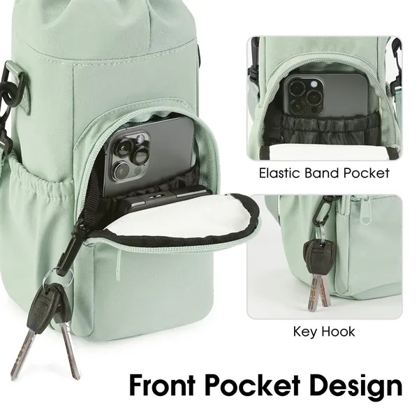 Portable Bottle Cooler with with Phone Pocket - Portable Bottle Cooler with with Phone Pocket - Image 3 of 4