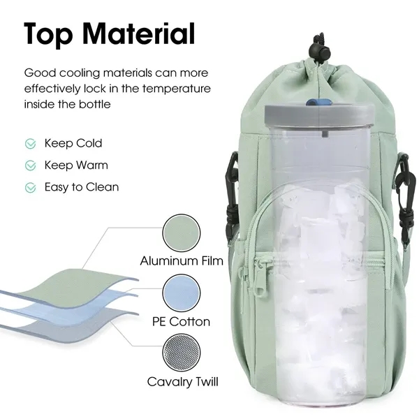 Portable Bottle Cooler with with Phone Pocket - Portable Bottle Cooler with with Phone Pocket - Image 4 of 4