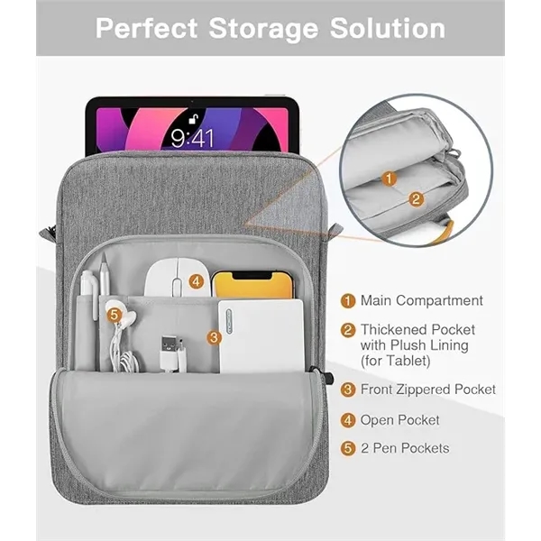 13 inch Laptop Sleeve with Shoulder Strap - 13 inch Laptop Sleeve with Shoulder Strap - Image 2 of 3