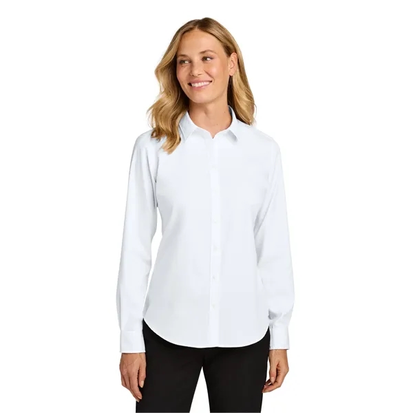 Port Authority Women's Long Sleeve Nailhead Easy Care Shirt - Port Authority Women's Long Sleeve Nailhead Easy Care Shirt - Image 2 of 14