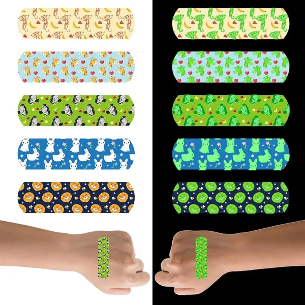 Glow-in-the-dark Adhesive Bandages - Glow-in-the-dark Adhesive Bandages - Image 0 of 5