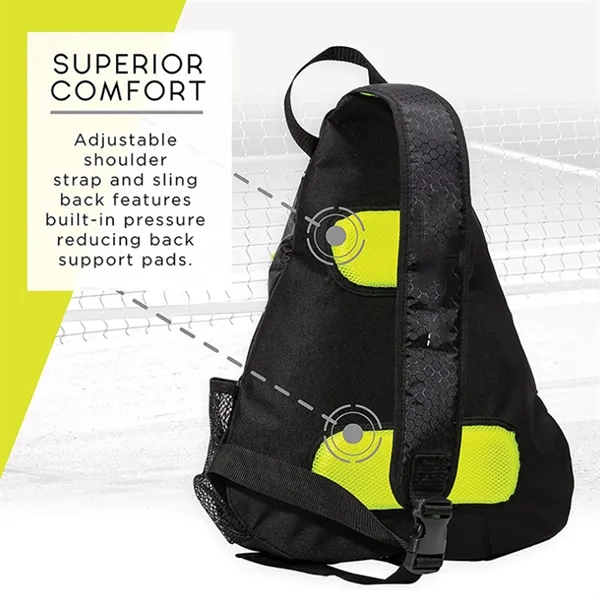 Pickleball Backpack Adjustable Sling Bag w/Fence Hook - Pickleball Backpack Adjustable Sling Bag w/Fence Hook - Image 2 of 2
