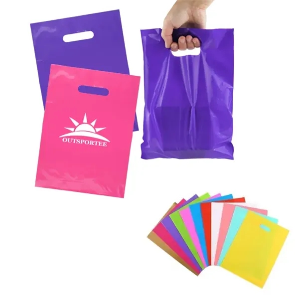 5 Mil Die-Cut Shopping Tote Plastic Retail Bag - 5 Mil Die-Cut Shopping Tote Plastic Retail Bag - Image 0 of 4