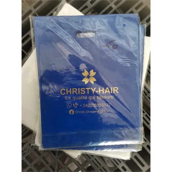 5 Mil Die-Cut Shopping Tote Plastic Retail Bag - 5 Mil Die-Cut Shopping Tote Plastic Retail Bag - Image 3 of 4