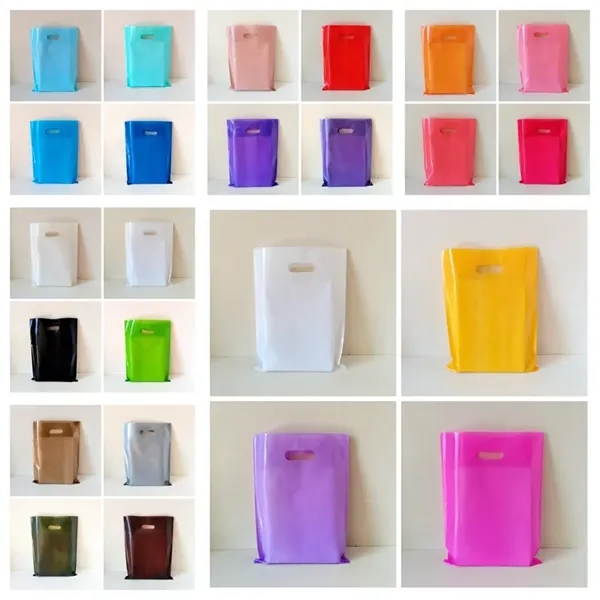 5 Mil Die-Cut Shopping Tote Plastic Retail Bag - 5 Mil Die-Cut Shopping Tote Plastic Retail Bag - Image 4 of 4