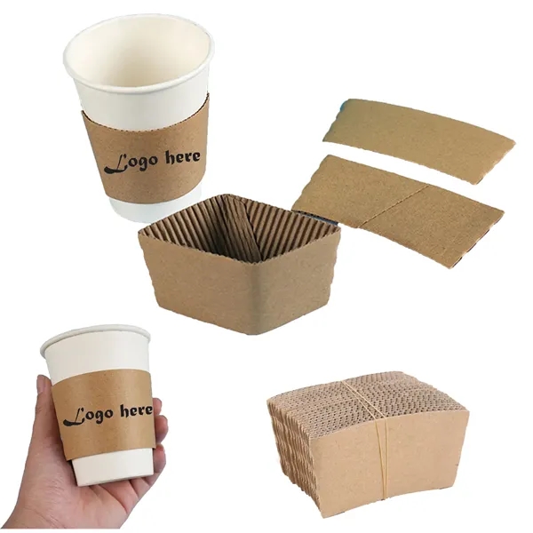 Kraft Corrugated Paper Cup Sleeve - Kraft Corrugated Paper Cup Sleeve - Image 0 of 2