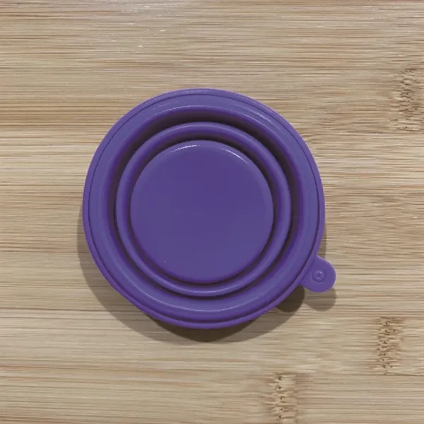 Reusable Food Grade Folding  Silicone Mug with Lids - Reusable Food Grade Folding  Silicone Mug with Lids - Image 3 of 4