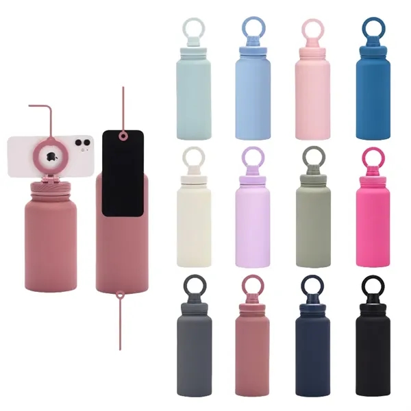 34 oz Vacuum Thermal Water Cup with Rotating Phone Holder - 34 oz Vacuum Thermal Water Cup with Rotating Phone Holder - Image 26 of 29