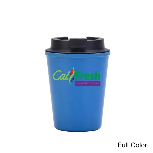 12 oz Mini Double Wall Wheat Straw Coffee Car Cup With Lid - 12 oz Mini Double Wall Wheat Straw Coffee Car Cup With Lid - Image 1 of 12