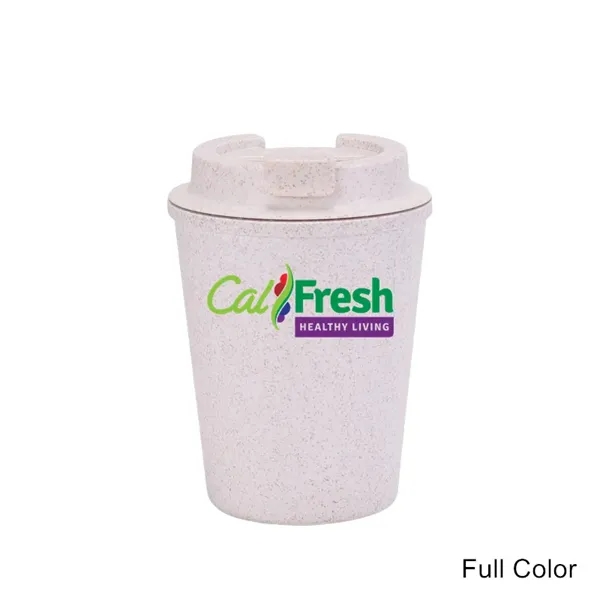 12 oz Mini Double Wall Wheat Straw Coffee Car Cup With Lid - 12 oz Mini Double Wall Wheat Straw Coffee Car Cup With Lid - Image 3 of 12