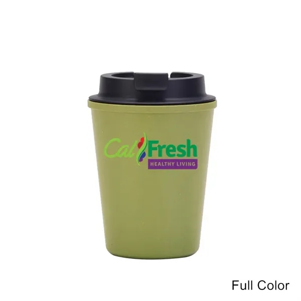 12 oz Mini Double Wall Wheat Straw Coffee Car Cup With Lid - 12 oz Mini Double Wall Wheat Straw Coffee Car Cup With Lid - Image 5 of 12