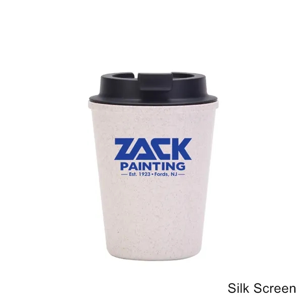 12 oz Mini Double Wall Wheat Straw Coffee Car Cup With Lid - 12 oz Mini Double Wall Wheat Straw Coffee Car Cup With Lid - Image 6 of 12