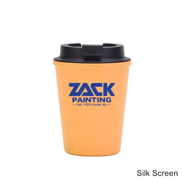 12 oz Mini Double Wall Wheat Straw Coffee Car Cup With Lid - 12 oz Mini Double Wall Wheat Straw Coffee Car Cup With Lid - Image 9 of 12