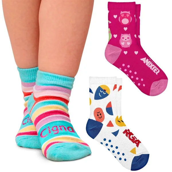 Kids Non-Slip Jacquard Grip Socks - Kids Non-Slip Jacquard Grip Socks - Image 0 of 4